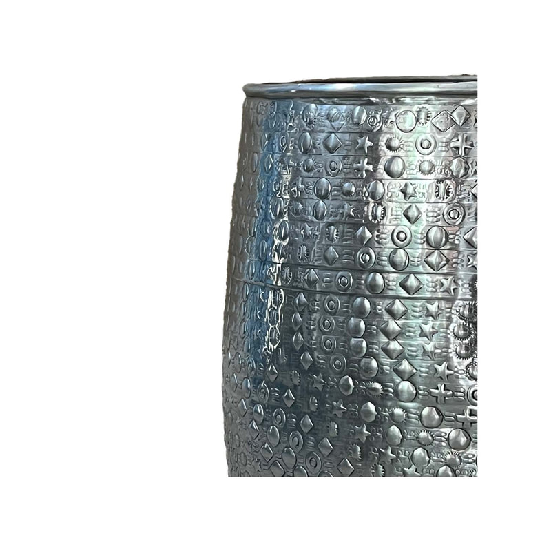 P-MD819-SI Type 19 48cm round silver vase
