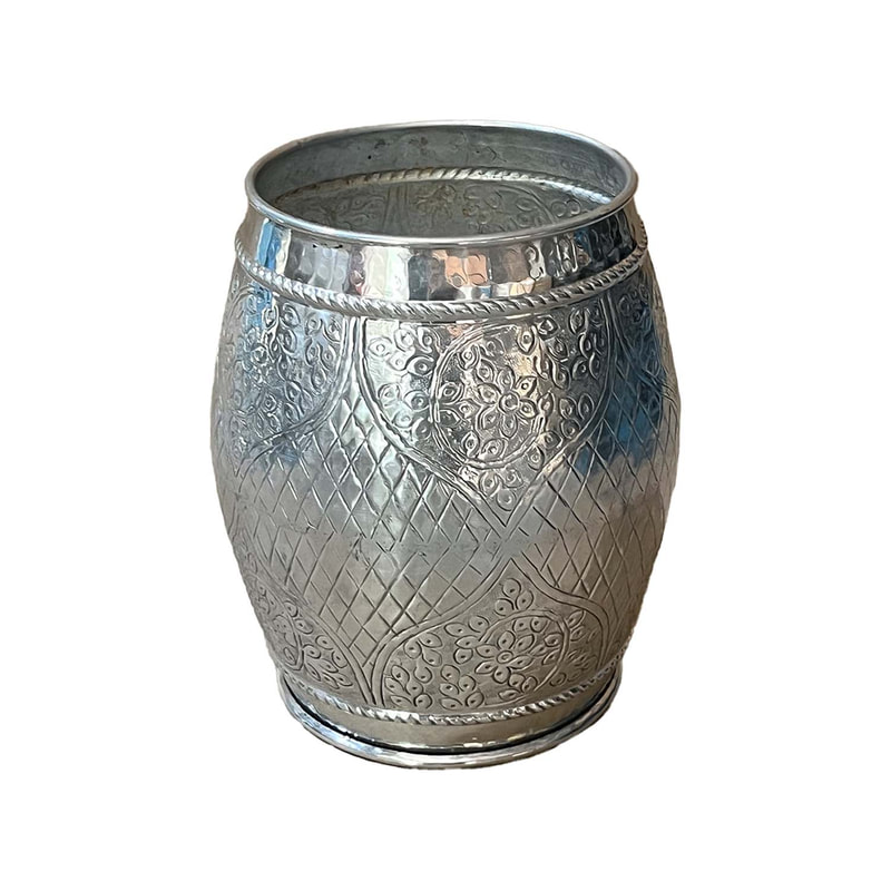 P-MD824-SI Type 24 48cm round silver vase