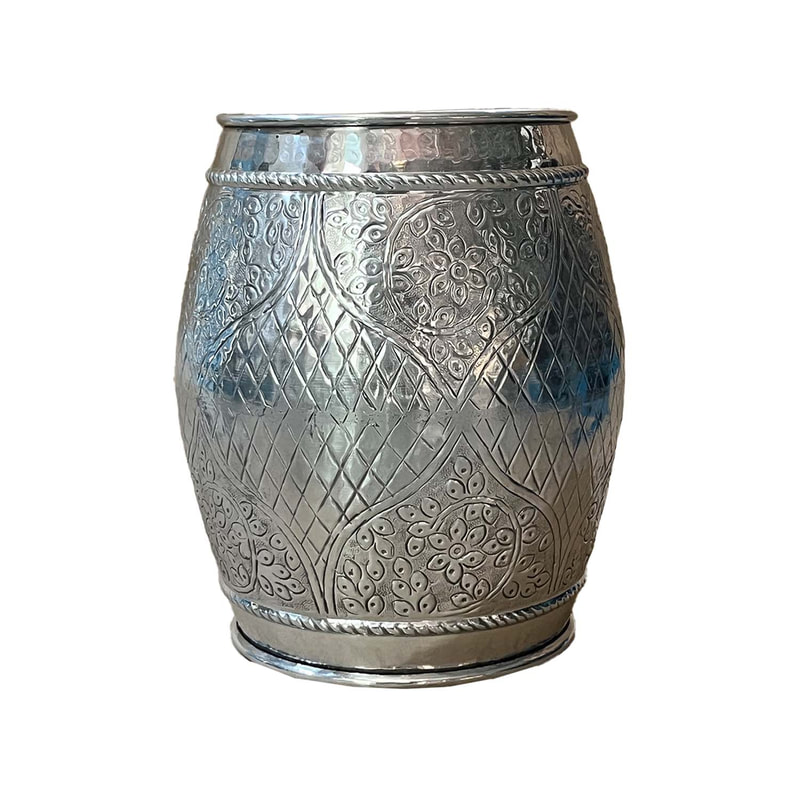 P-MD824-SI Type 24 48cm round silver vase