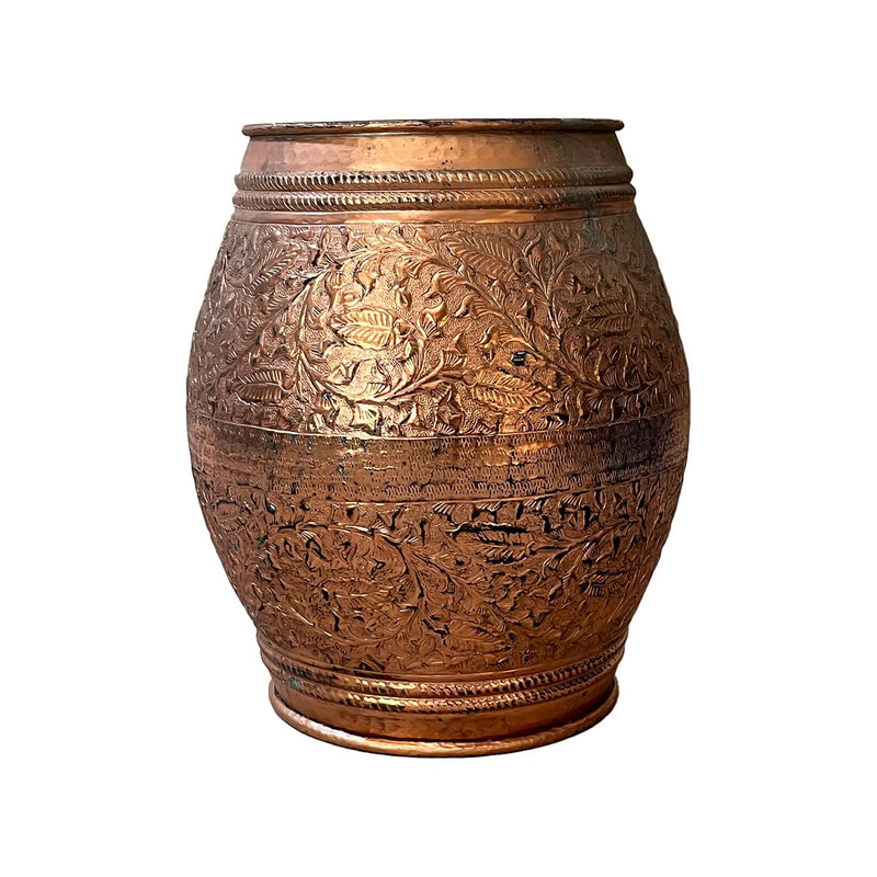 P-MD827-BA Type 27 55cm brass round vase
