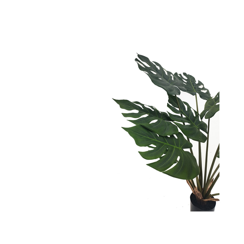 P-NN116-NT 85cm high 'nearly natural' Monstera palm