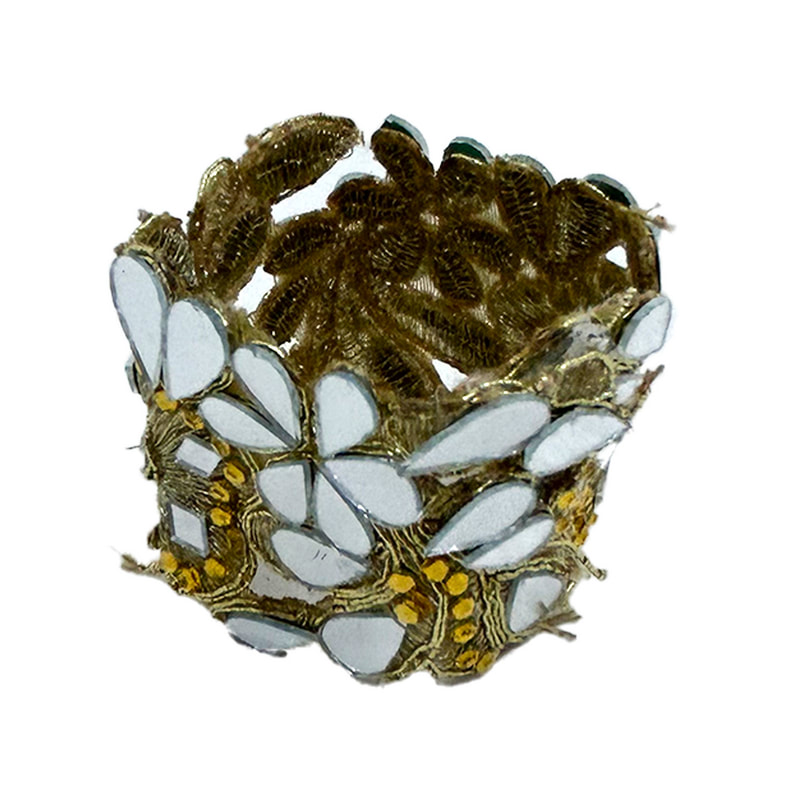 P-NP101-GD 5cm dia Type 1 napkin ring with gold mirror