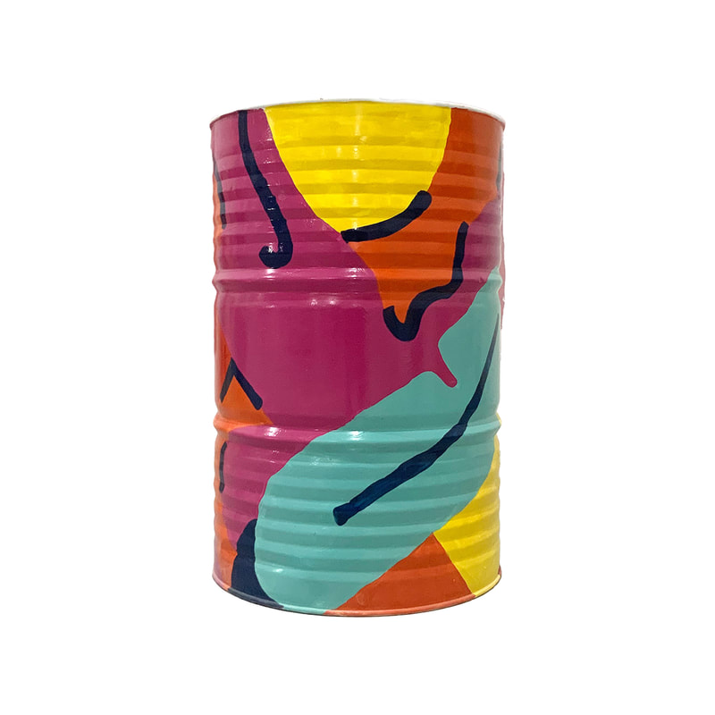 P-OL822-MC Type 5 theme barrel with grafitti 