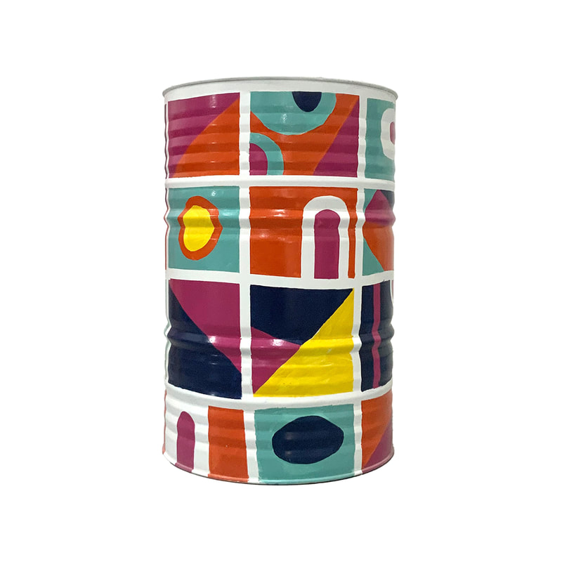 P-OL825-MC Type 8 theme barrel with grafitti 