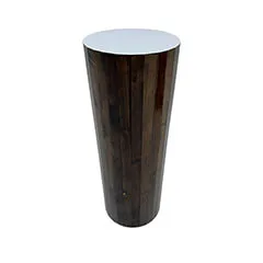 Pedestal - Type 1 - White + Wood  ​P-PD101-WW