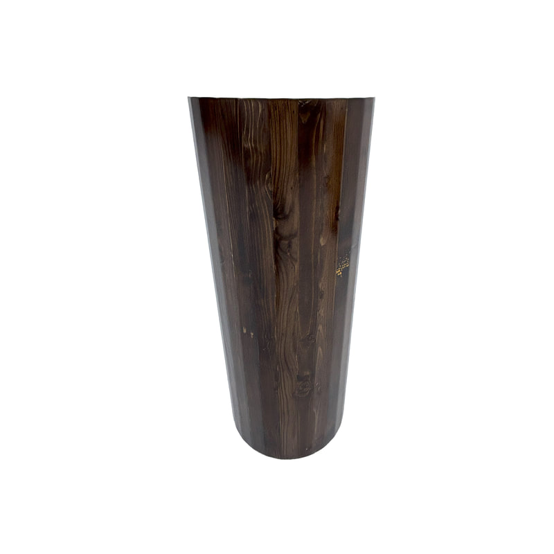 P-PD103-WW 90cm type 3 pallet wood pedestal with fitted white top