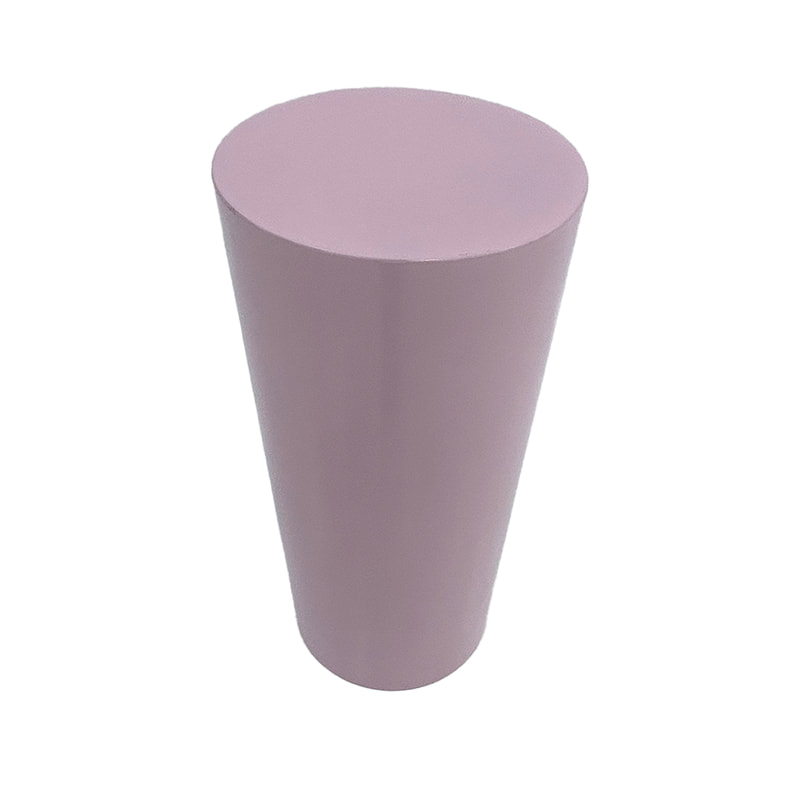 P-PD104-PP 100cm type 4 pastel pink round metal display pedestal
