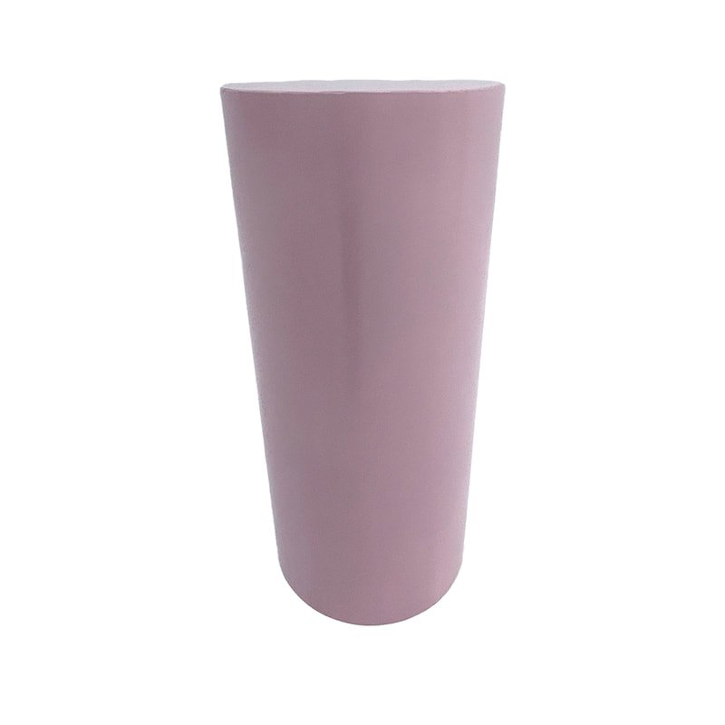 P-PD104-PP 100cm type 4 pastel pink round metal display pedestal