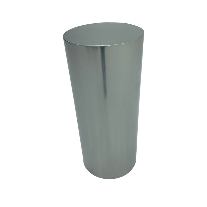 P-PD104-SI 100cm type 4 silver round metal display pedestal