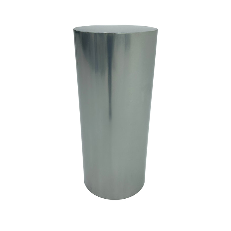P-PD104-SI 100cm type 4 silver round metal display pedestal