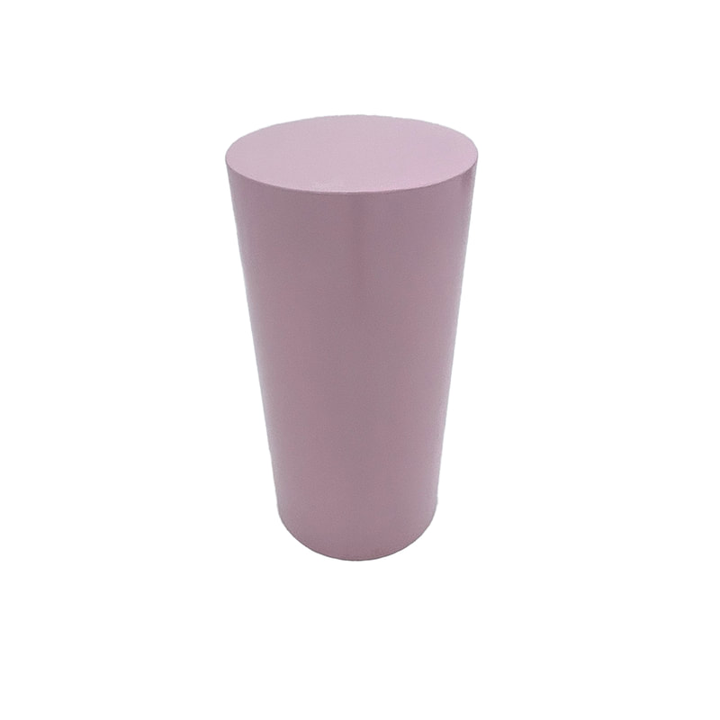 P-PD105-PP 90cm type 5 pastel pink round metal display pedestal