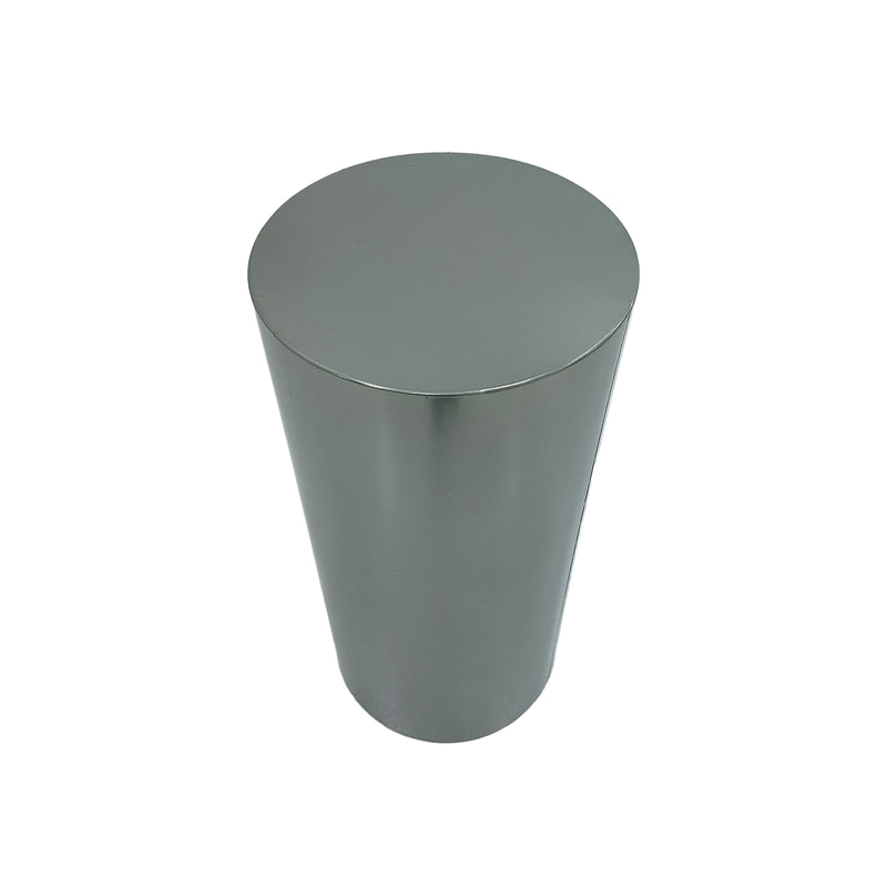 P-PD105-SI 90cm type 5 silver round metal display pedestal