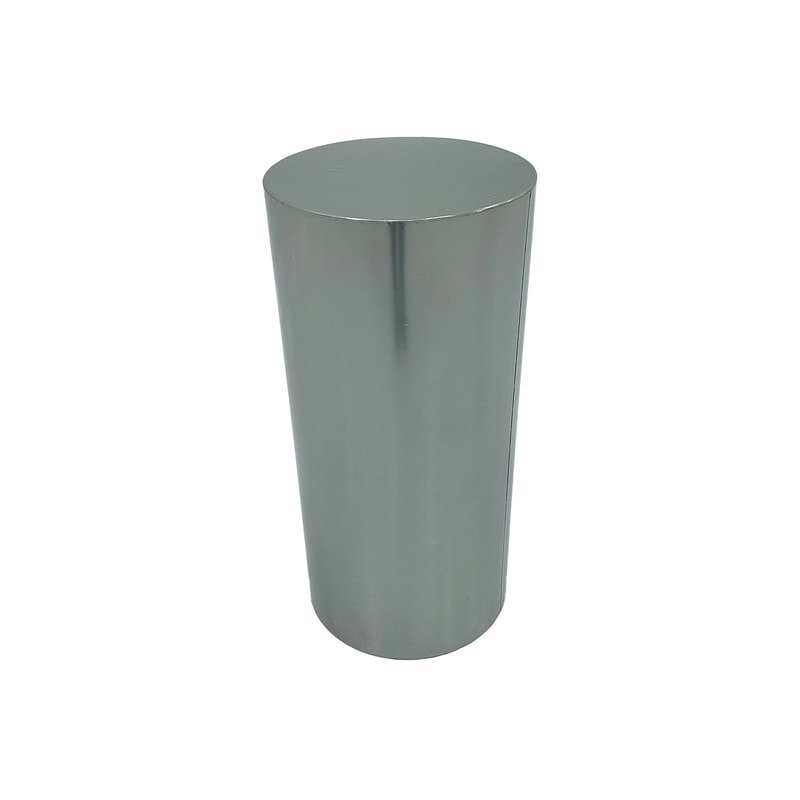 P-PD105-SI 90cm type 5 silver round metal display pedestal