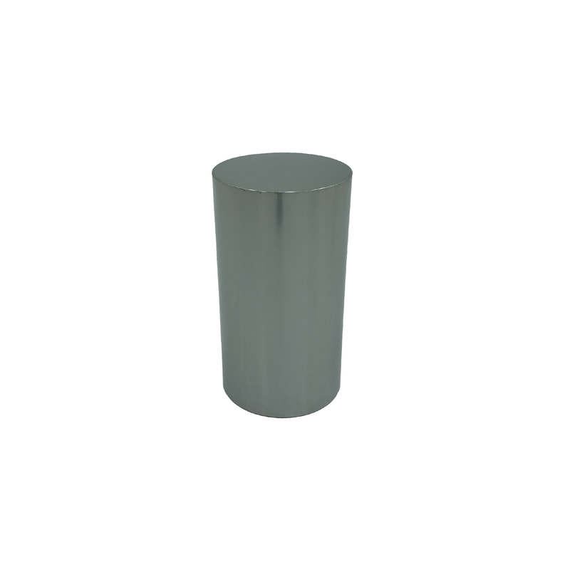 P-PD107-SI 56cm type 7 silver round metal display pedestal