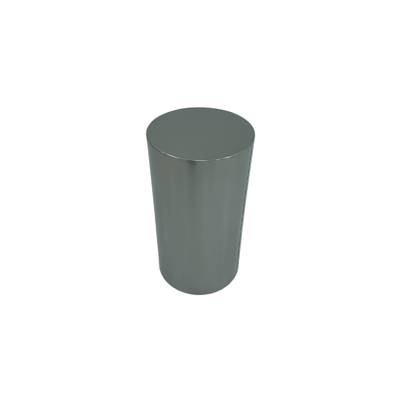P-PD107-SI 56cm type 7 silver round metal display pedestal