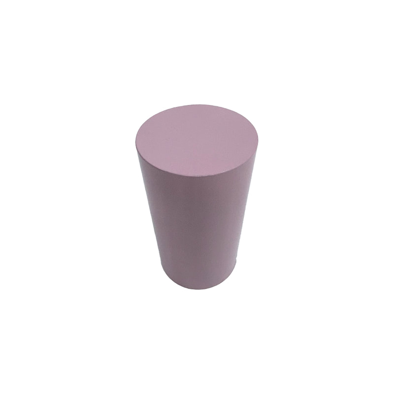 P-PD108-PP 50cm type 8 pastel pink round metal display pedestal