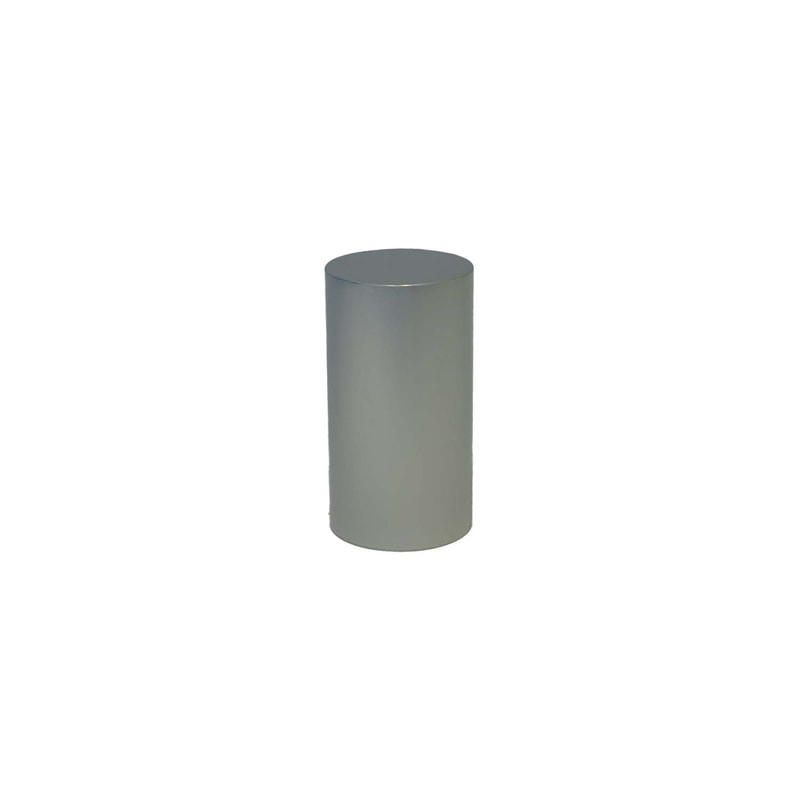 P-PD108-SI 50cm type 8 silver round metal display pedestal
