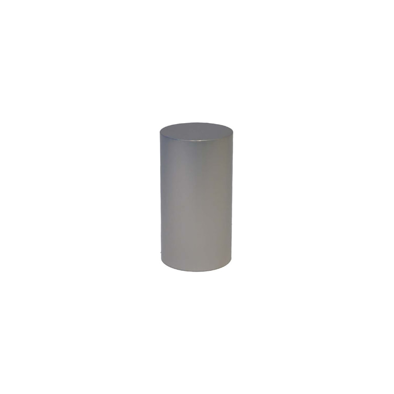 P-PD108-SI 50cm type 8 silver round metal display pedestal