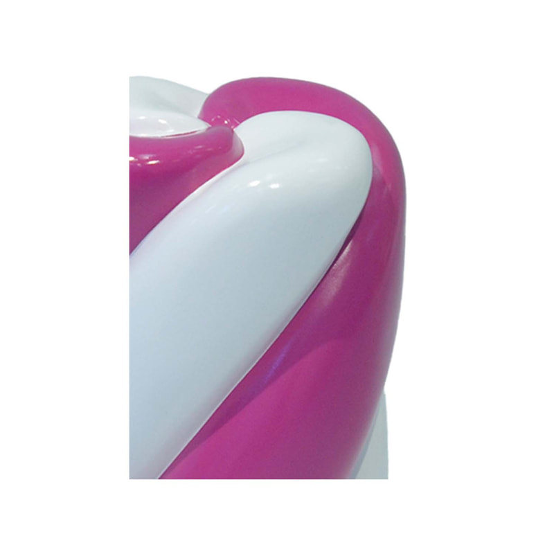 P-PH108-DP 30cm high marshmallow twist in dark purple and white