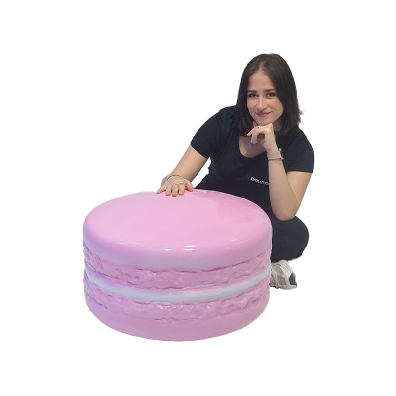 P-PH110-PI 60cm high pink macaron with white filling