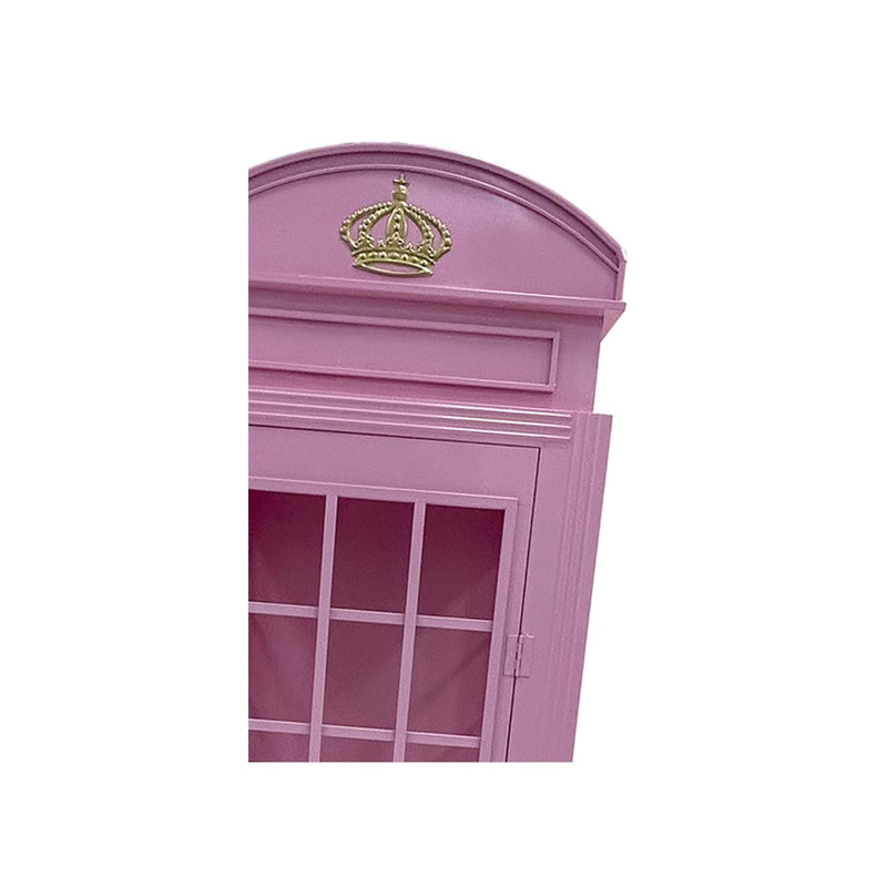 P-PH118-PI 220cm high British telephone booth in pink