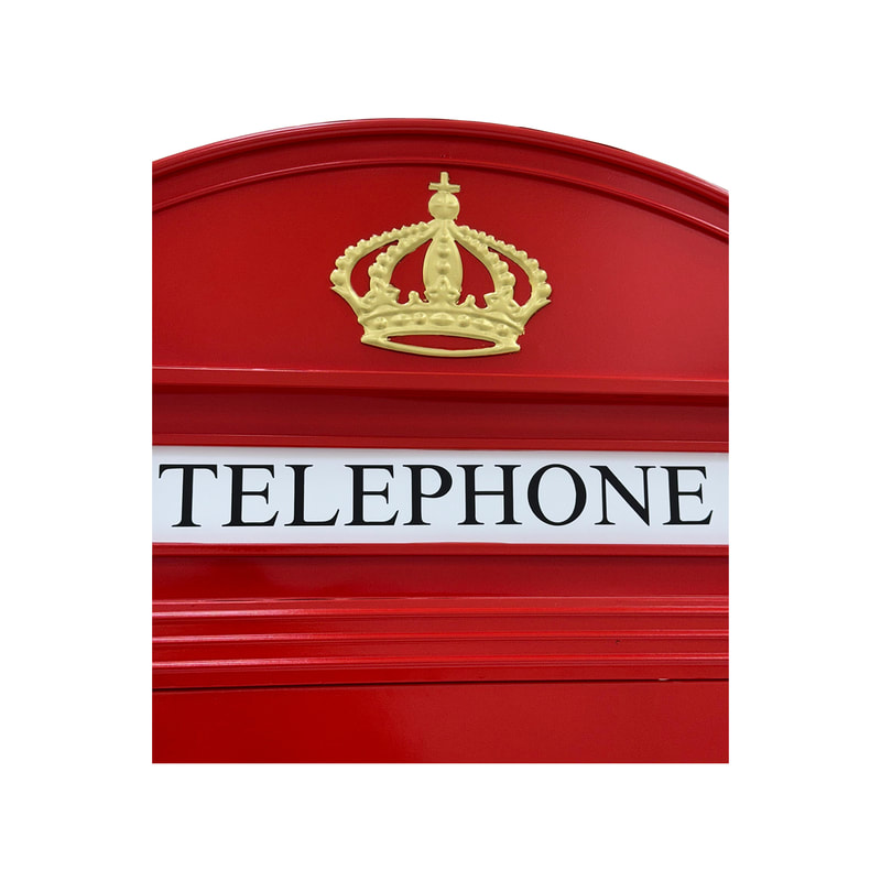 P-PH118-RE 220cm high British telephone booth in red