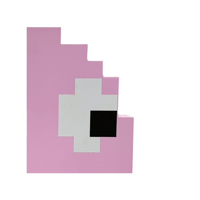 P-PH125-PI 60cm Pac-Man's ghost Pinky in pink
