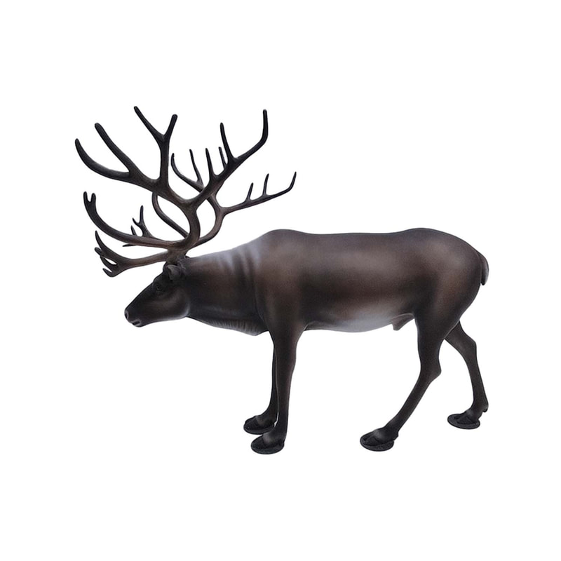 P-PH132-LI Life-size Rudolph the reindeer with red nose