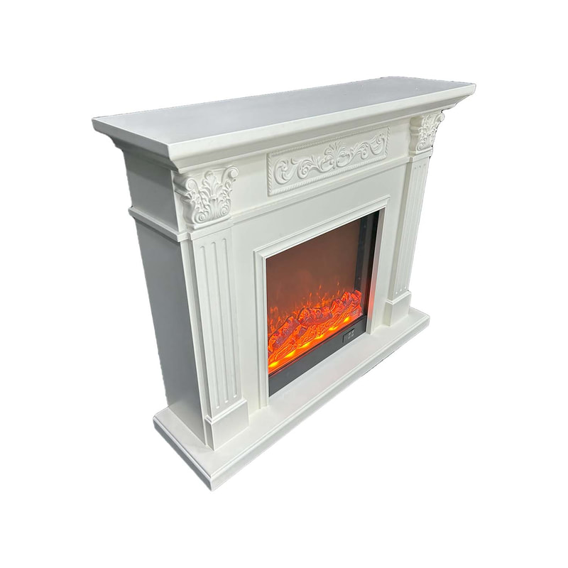 P-PH135-WH 120cm Stockholm white electric fire place