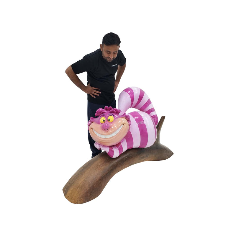 P-PH144-MC Cheshire cat on tree branch