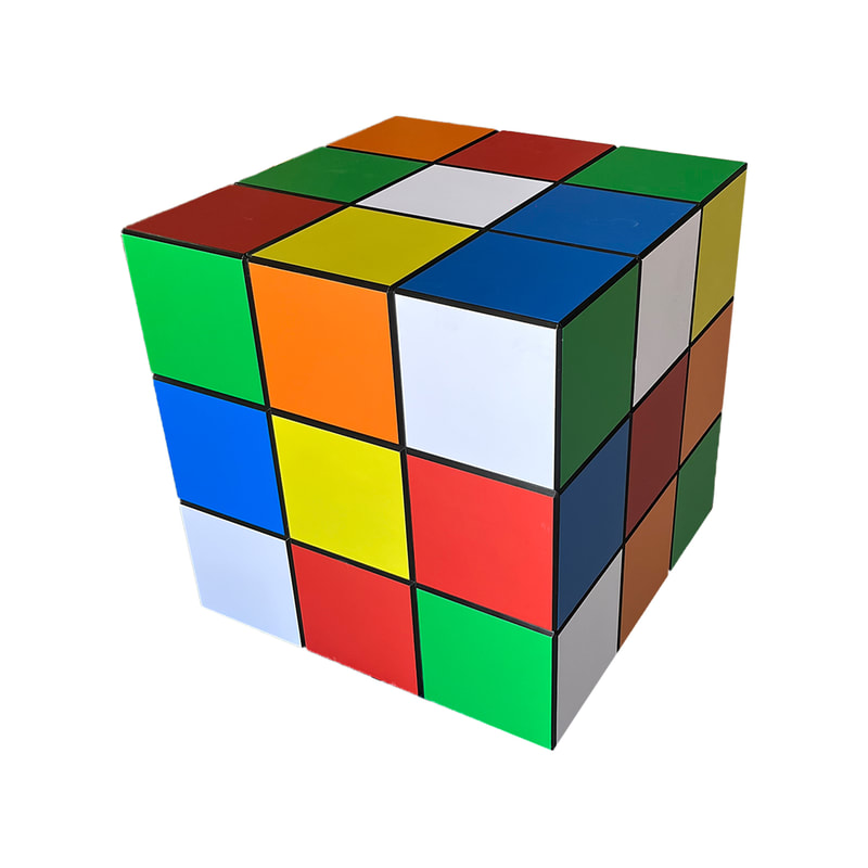 P-PH147-MC 100cm Rubix cube unsolved