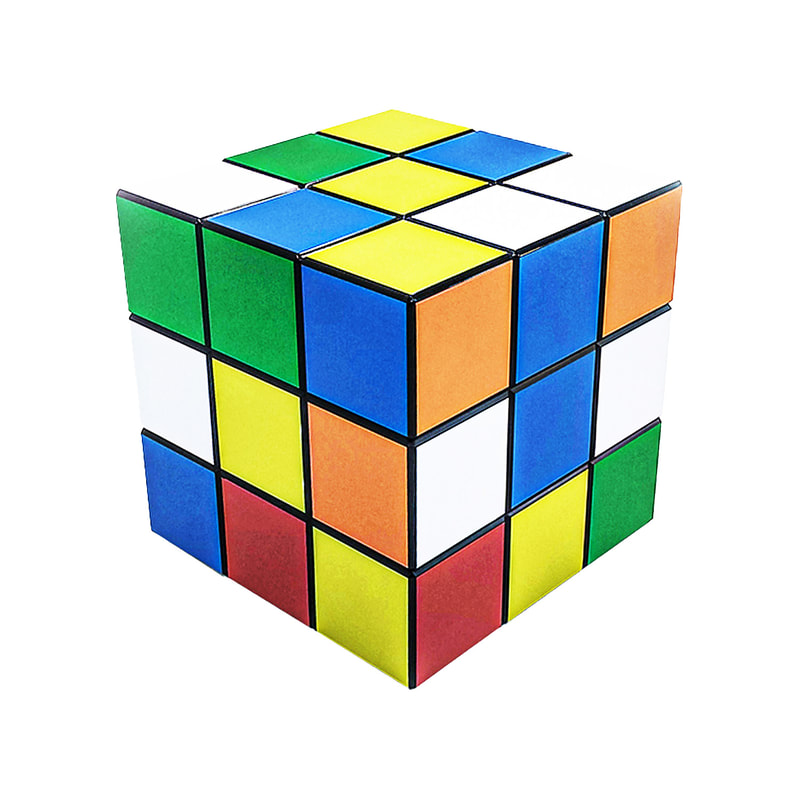 P-PH148-MC 60cm Rubix cube unsolved