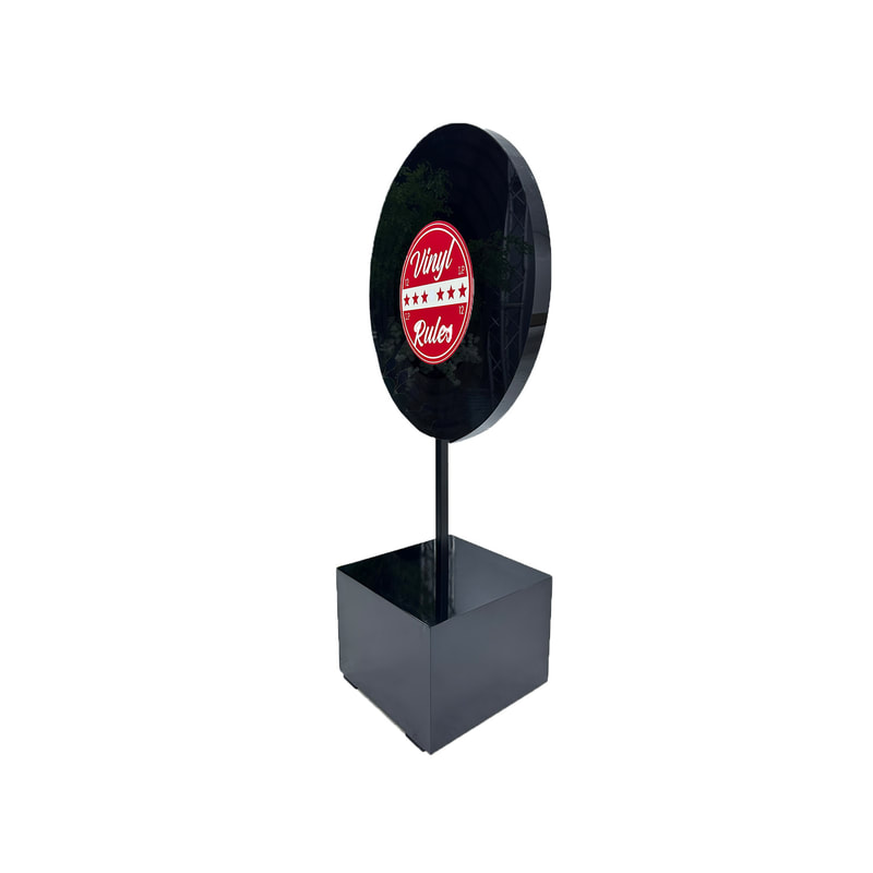 P-PH153-MC 200cm vinyl record disc with red label