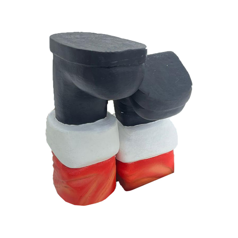 P-PH155-MC Type 2 Santa legs upside down in two parts