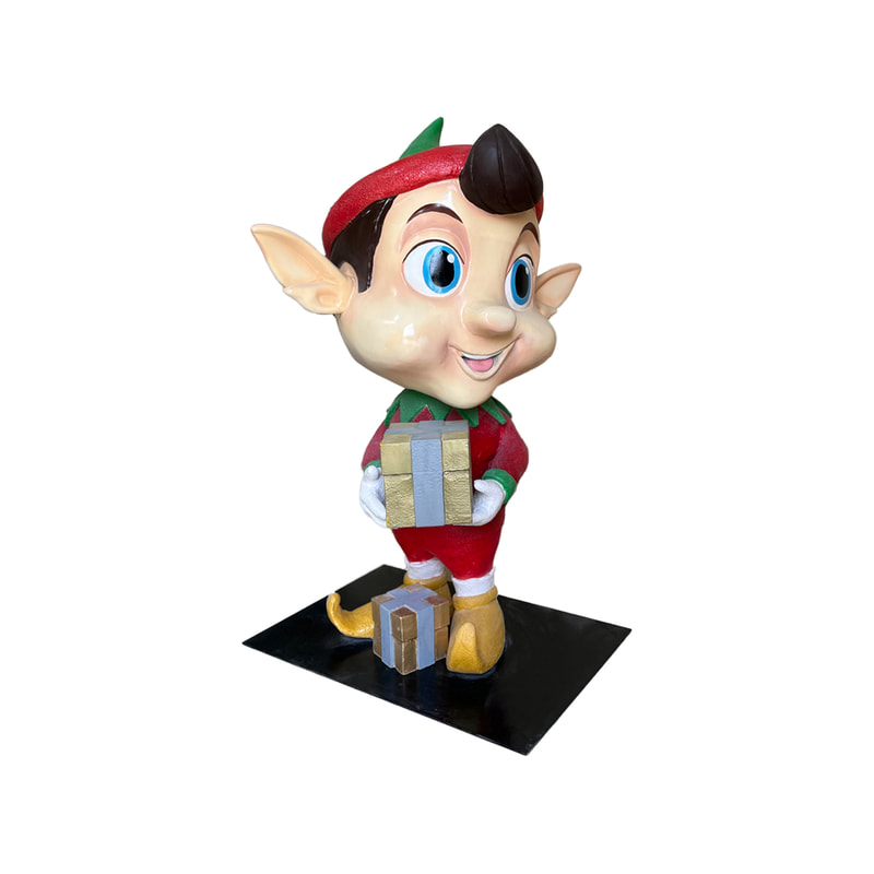P-PH156-MC Type 1 male elf holding a gift box