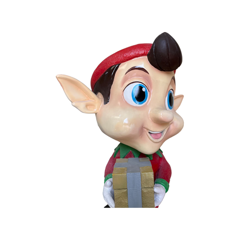 P-PH156-MC Type 1 male elf holding a gift box