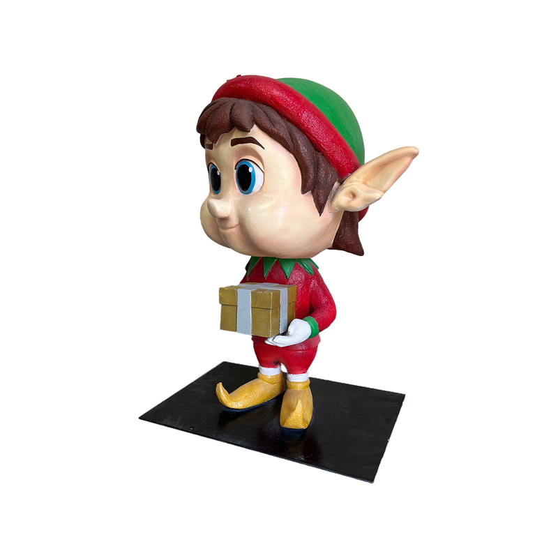 P-PH157-MC Type 2 female elf holding a gift box