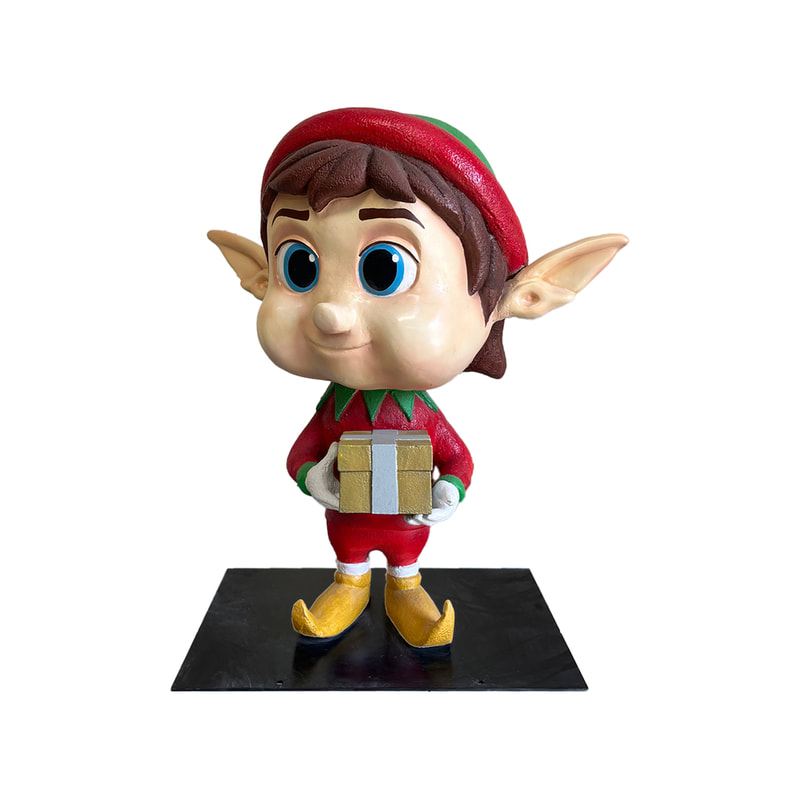 P-PH157-MC Type 2 female elf holding a gift box