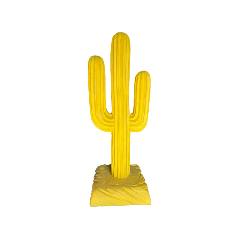 P-PH183-YL Type 1 colourful cactus in yellow