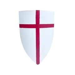 Medieval Wooden Shield - Type 1 - Red + White P-PH188-RW
