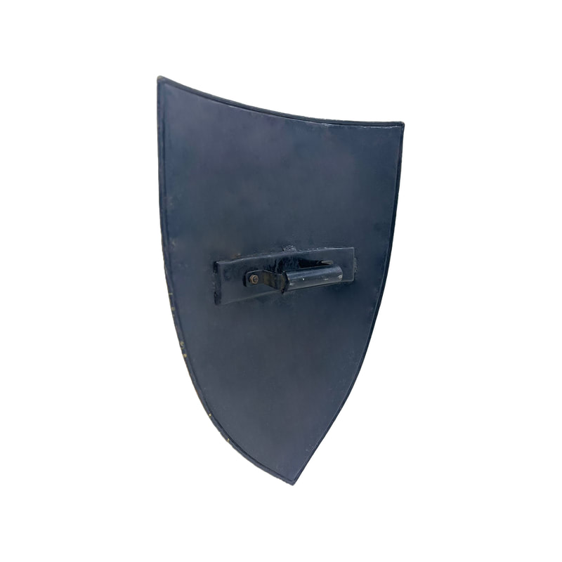 P-PH191-MC Type 1 metal medieval shield with single lion