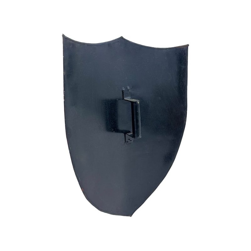 P-PH192-MC Type 2 metal medieval shield with three lions