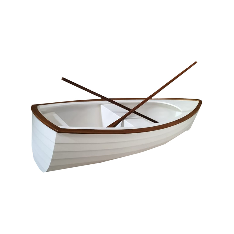 P-PH195-WH 240cm Row boat in white