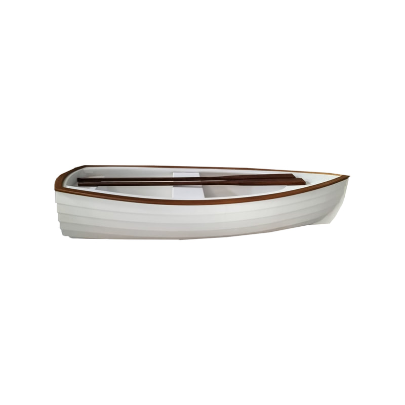 P-PH195-WH 240cm Row boat in white