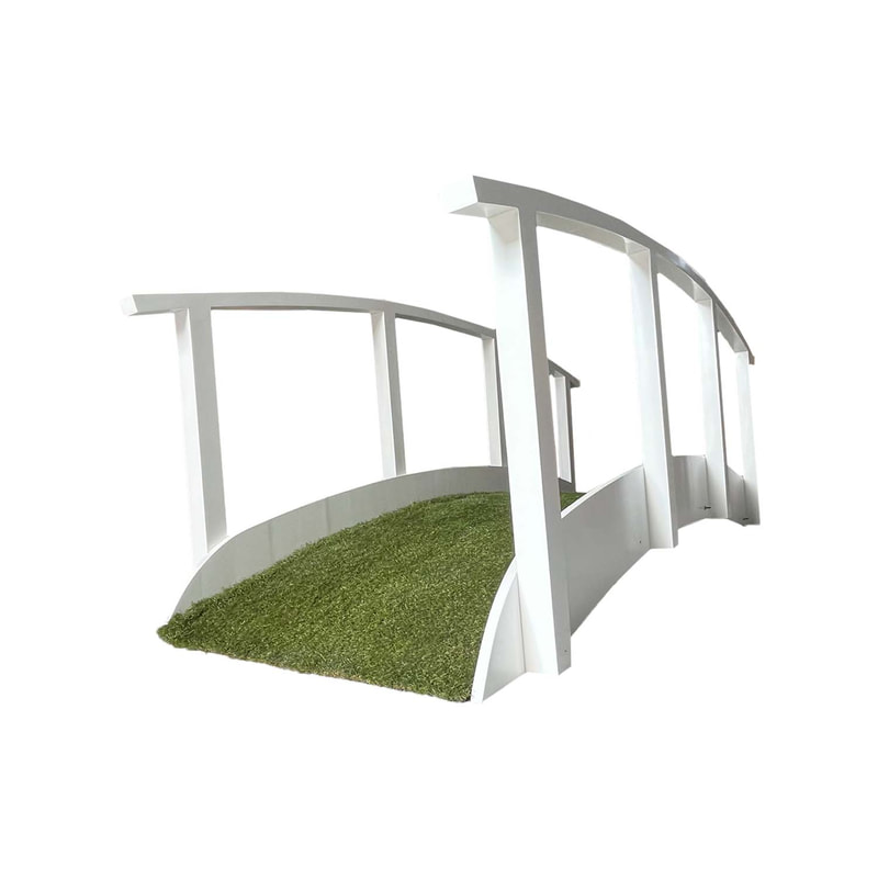 P-PH196-WH 300cm bridge in white with non-slip floor