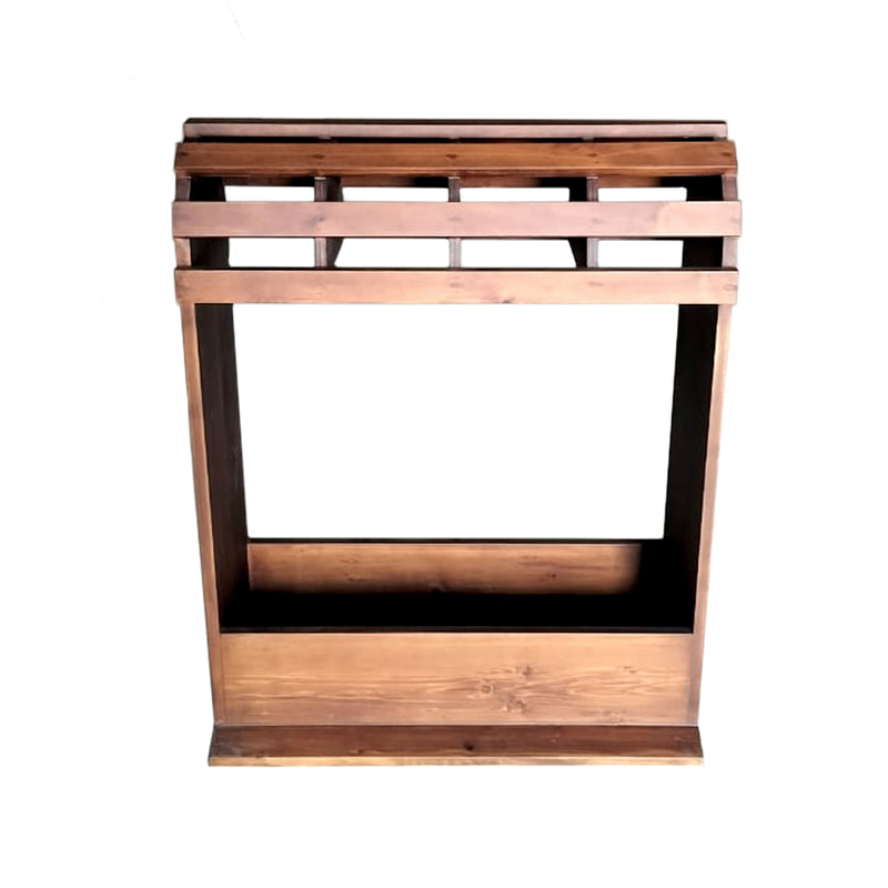 P-PH198-DW Saddle stand in dark wood