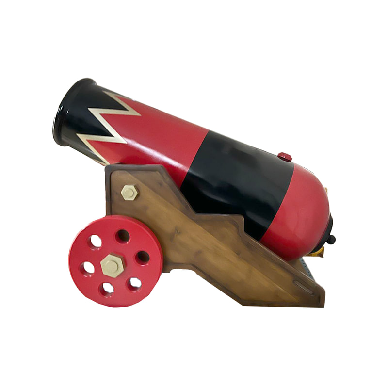 P-PH199-MC 165cm vintage style circus cannon 