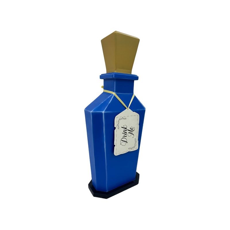 P-PH203-MC 200cm Drink me bottle with giant tag