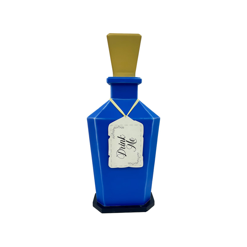 P-PH203-MC 200cm Drink me bottle with giant tag