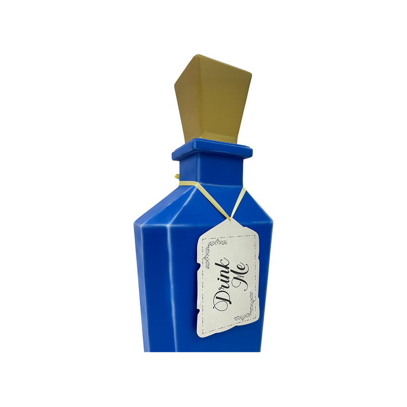 P-PH203-MC 200cm Drink me bottle with giant tag